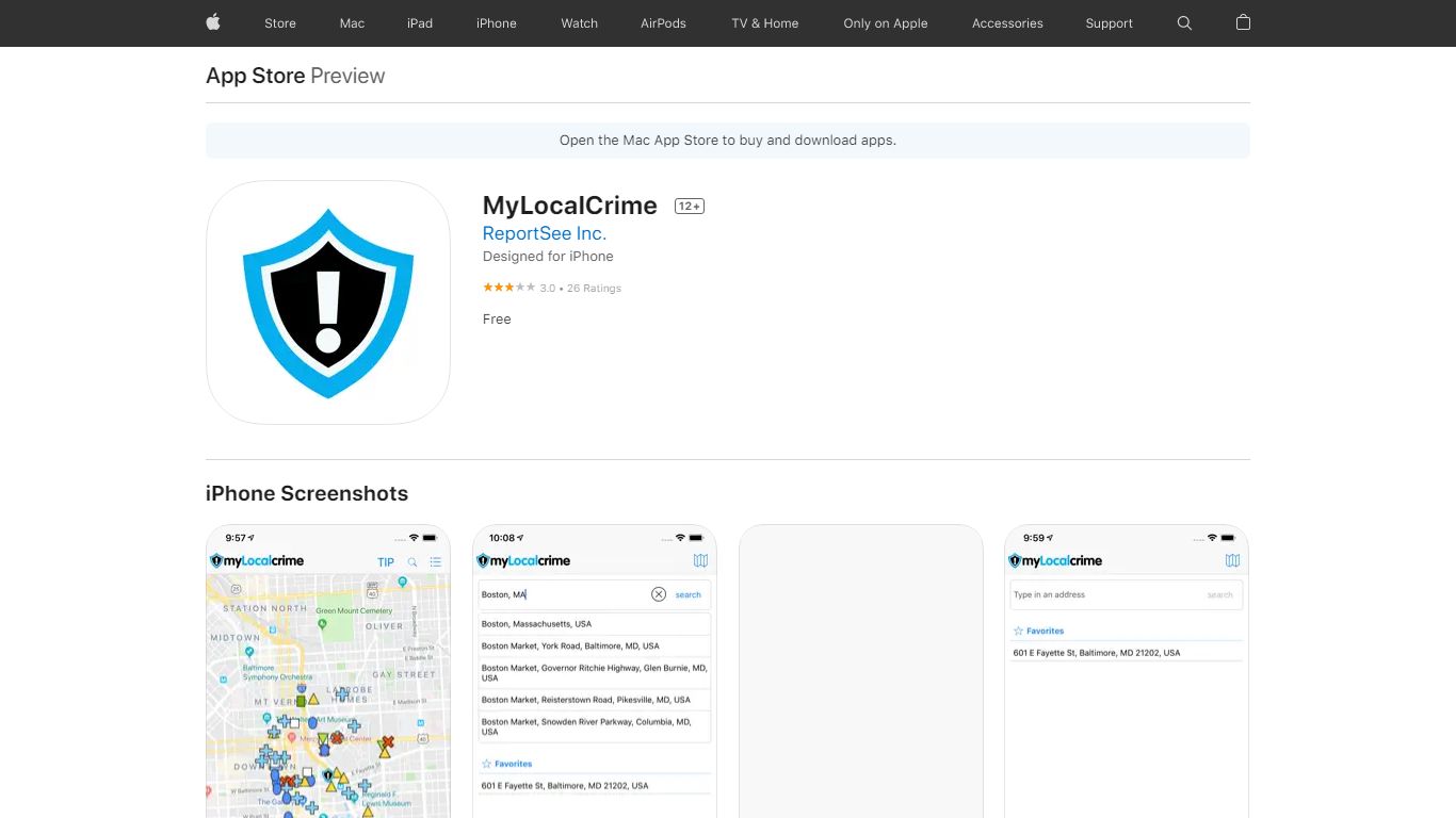 ‎MyLocalCrime on the App Store